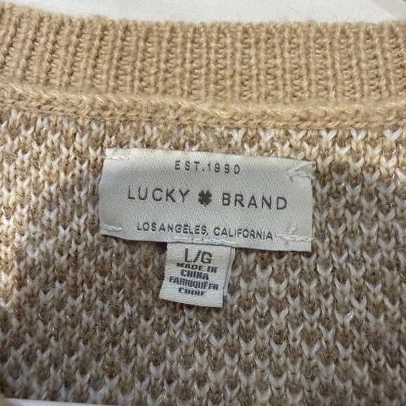 Lucky Brand Tan and Brown Camouflage Sweater - Picture 3 of 4
